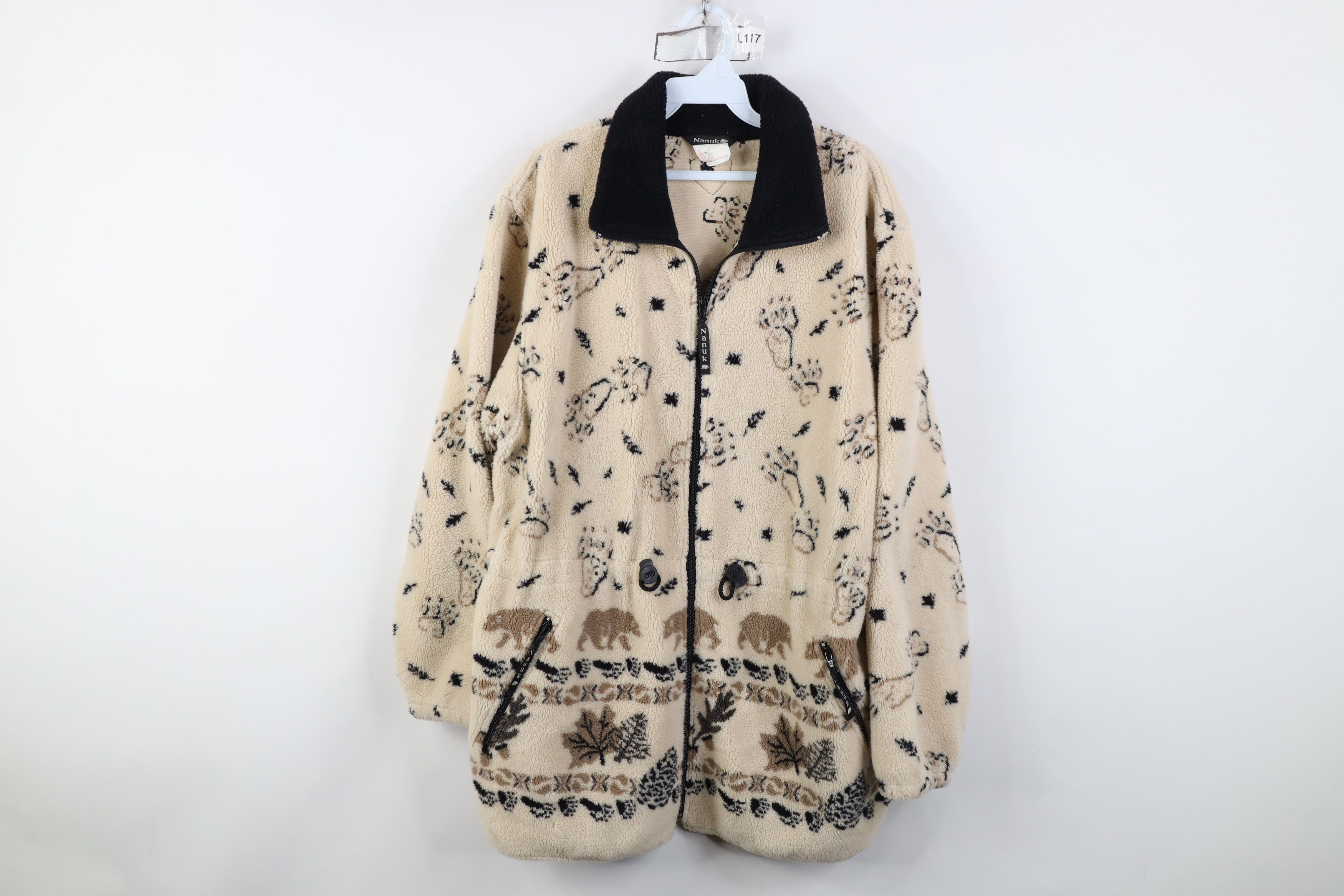 Vintage Vintage 90s Streetwear Animal All Over Print Fleece Jacket Size M / US 6-8 / IT 42-44 - 1 Thumbnail