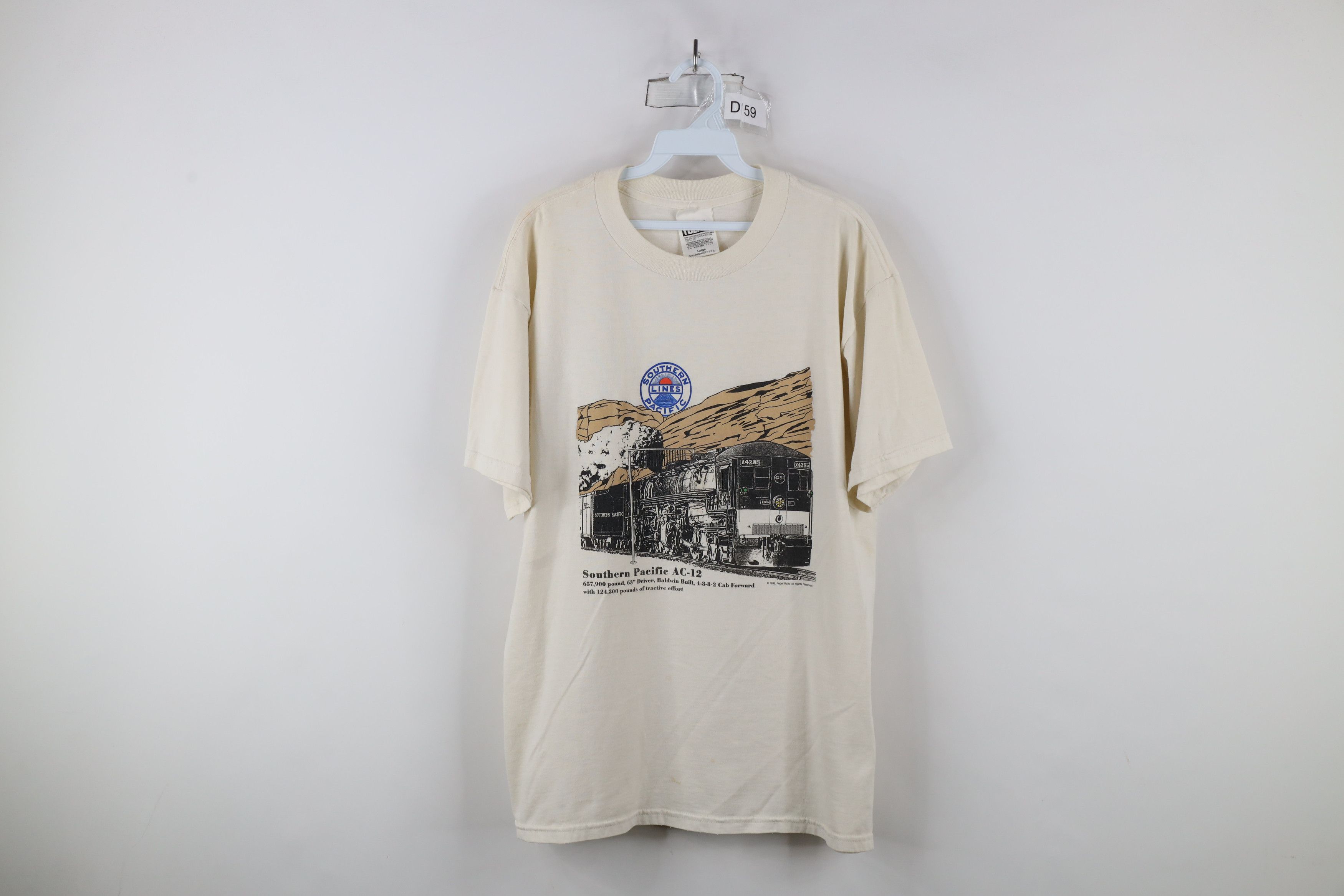 Vintage Vintage 90s Streetwear Southern Pacific AC-12 Train T-Shirt Size US L / EU 52-54 / 3 - 1 Thumbnail