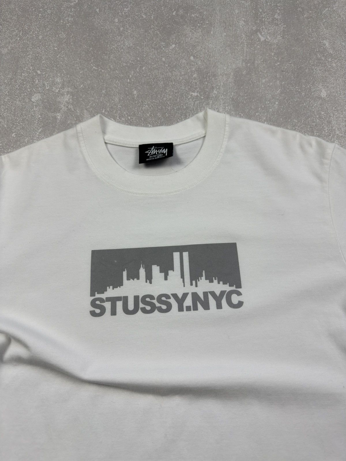 Stussy Vintage Stussy New York NYC Reflective Box Logo White Shirt Size US S / EU 44-46 / 1 - 6 Thumbnail