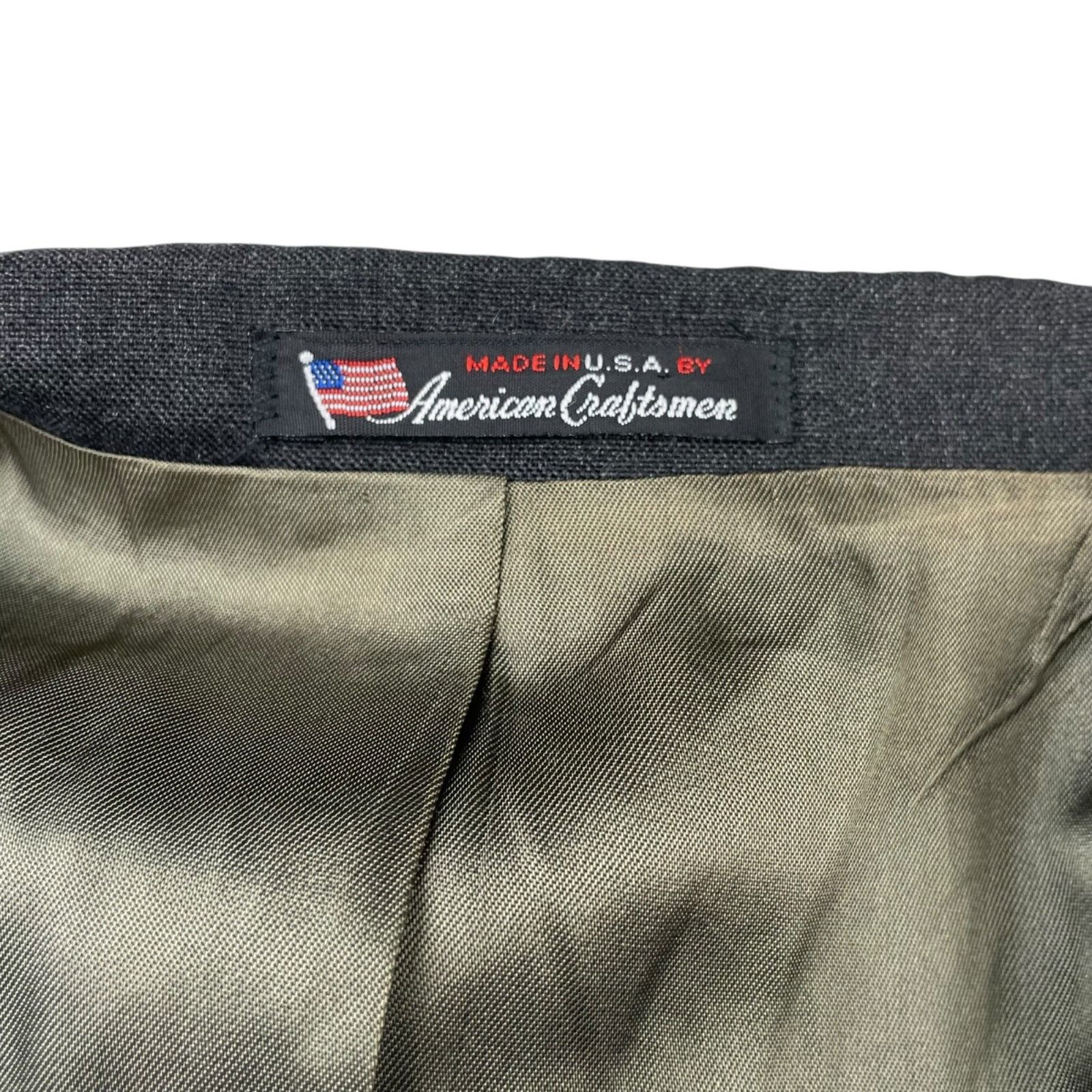 Stafford VTG Stafford Men’s 100% Wool 2-Button Blazer Jacket Gray • U Size 42R - 4 Thumbnail