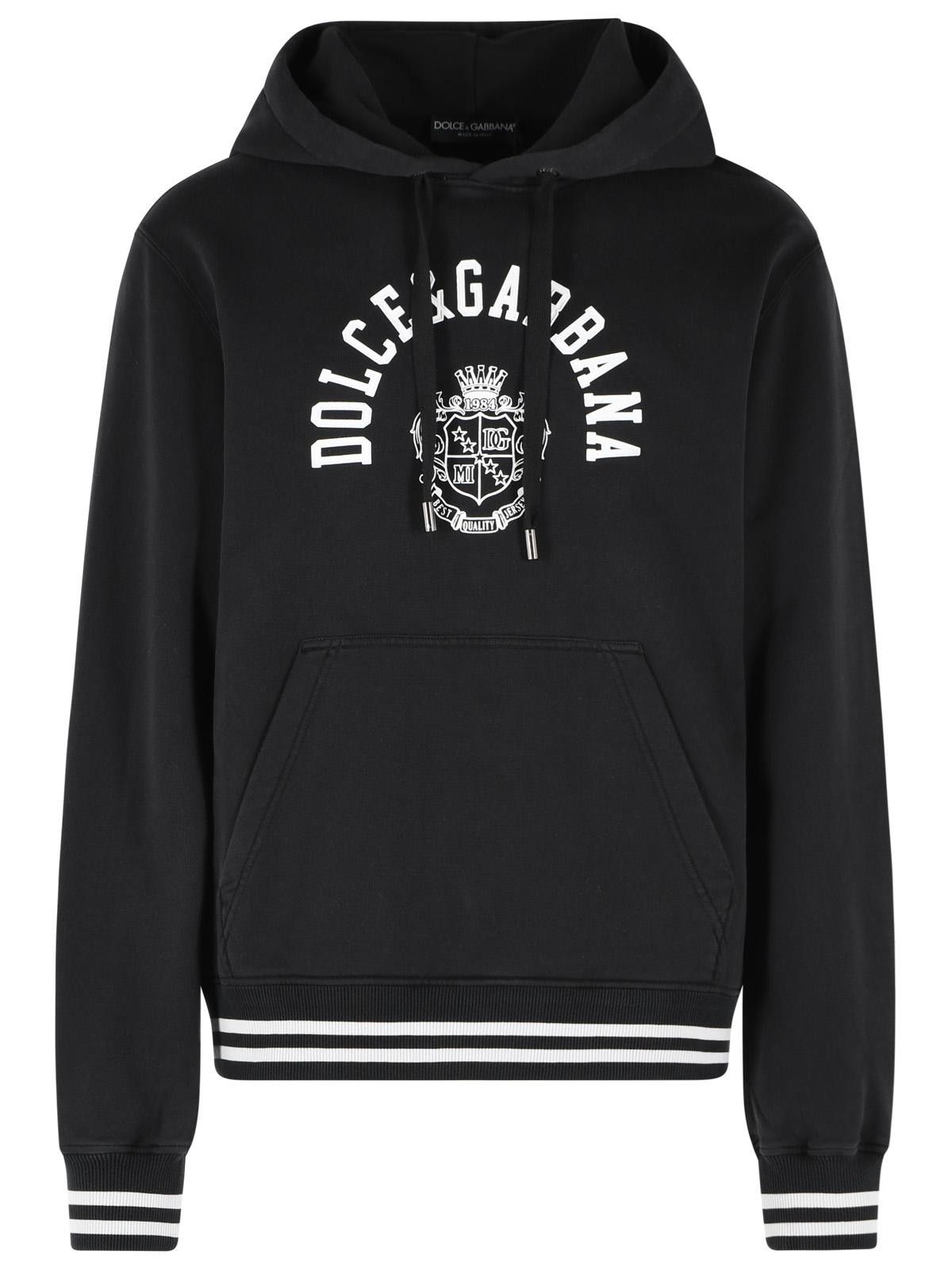 Dolce & Gabbana DOLCE & GABBANA Black Cotton Hoodie Size US L / EU 52-54 / 3 - 1 Thumbnail