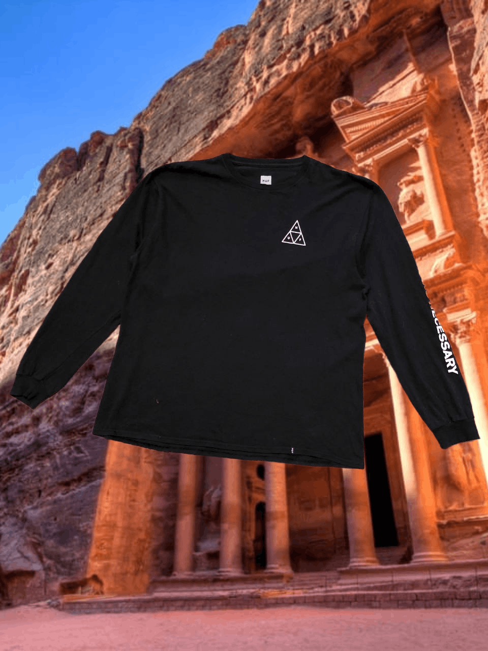 Huf Y2K black Long Sleeve Huf logo Vintage streetwear Size US XXL / EU 58 / 5 - 1 Thumbnail