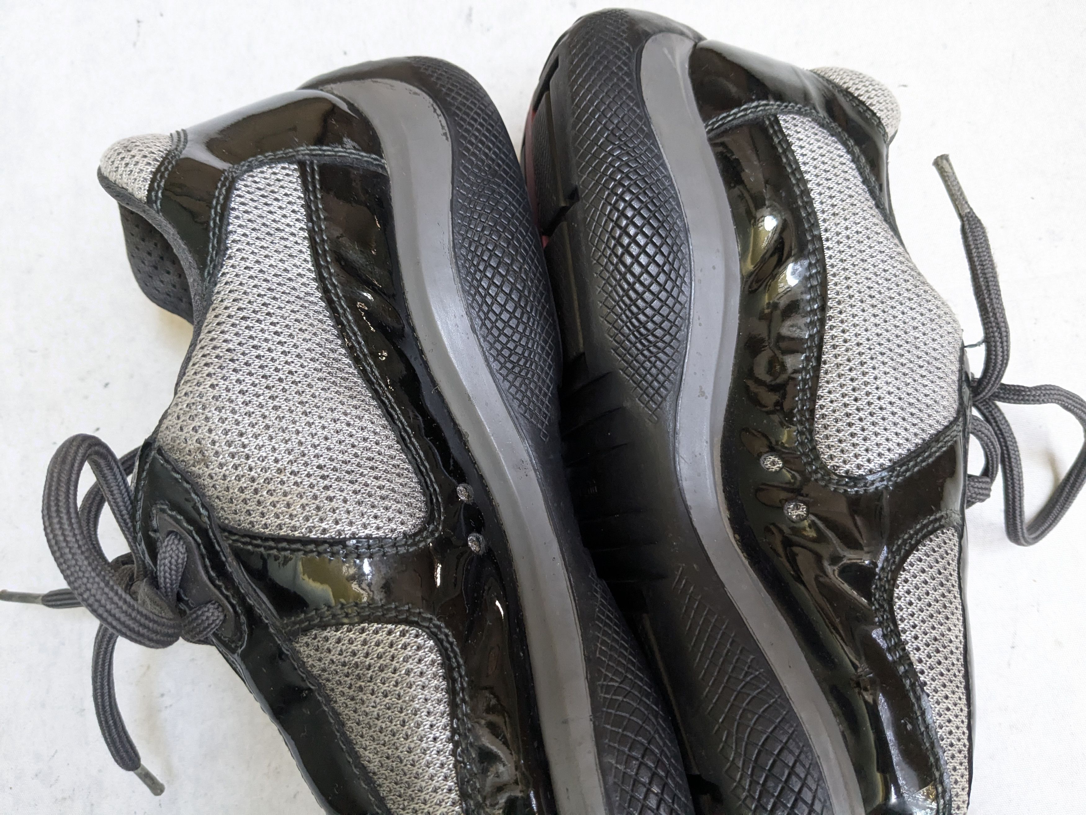 Prada Prada America's Cup Sneakers Gray Patent Leather 9 Low Top Size US 9 / EU 42 - 11 Thumbnail