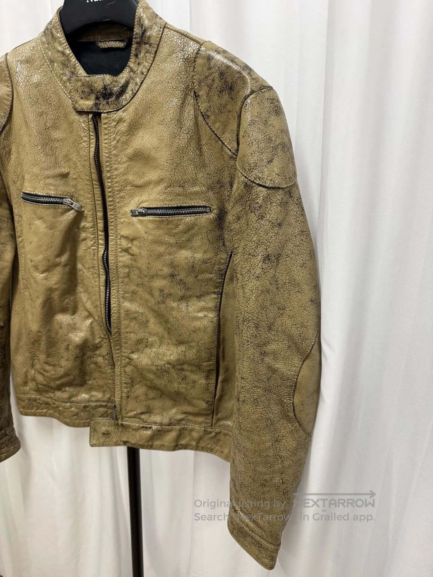 Maison Margiela Maison Margiela Leather Cracked Paint Jacket. Size US M / EU 48-50 / 2 - 2 Thumbnail