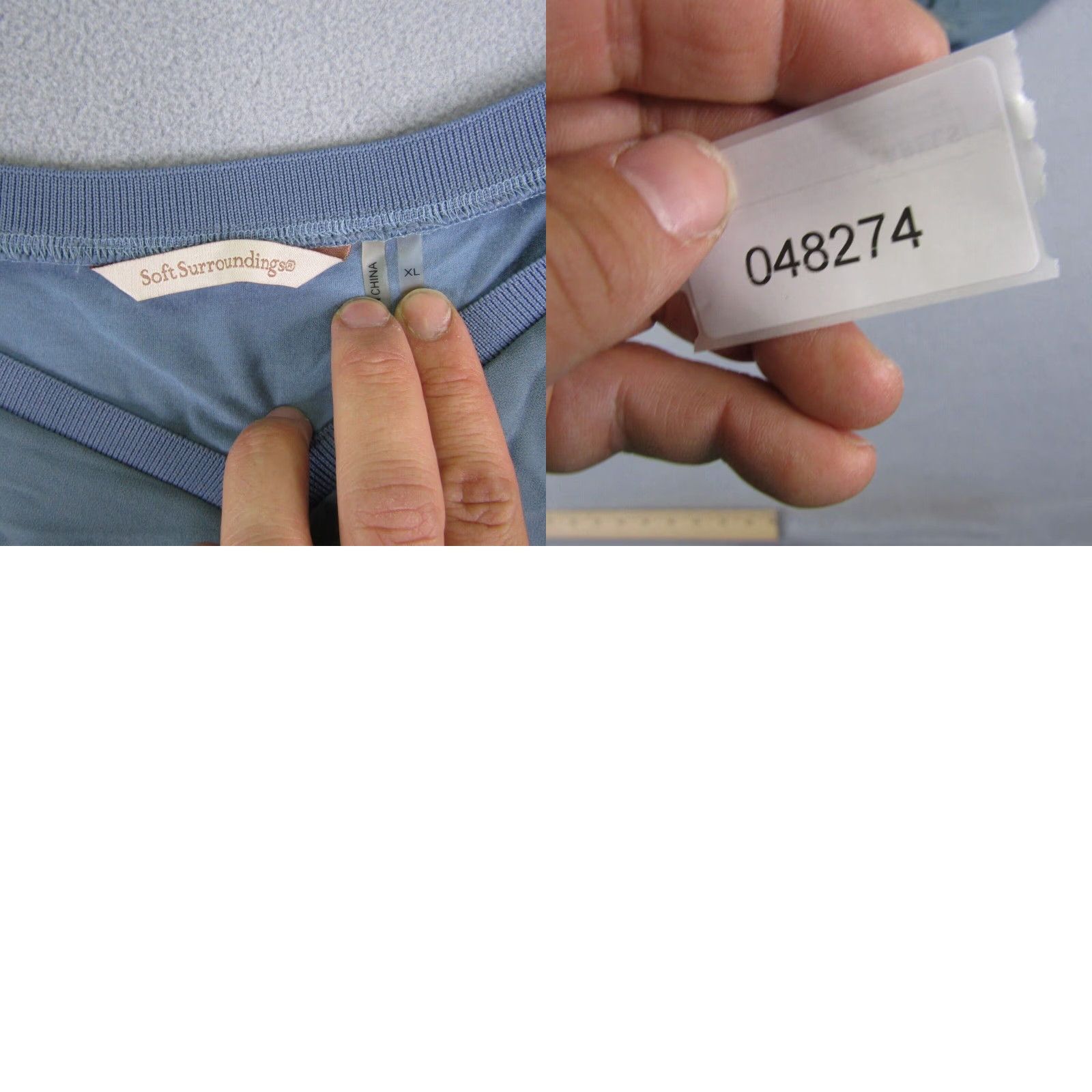 Soft Surroundings Soft Surroundings Shirt Blouse Womens XL Blue V-Neck Knit Sheer Pullover Casual Long Sleeve Size XL / US 12-14 / IT 48-50 - 8 Thumbnail