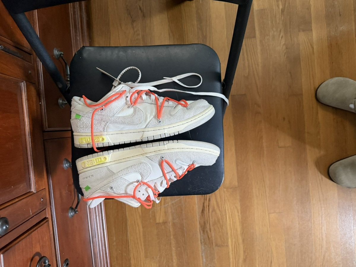 Nike × Off-White OffWhite Dunk Low Lot 11 Size US 12 / EU 45 - 9 Thumbnail