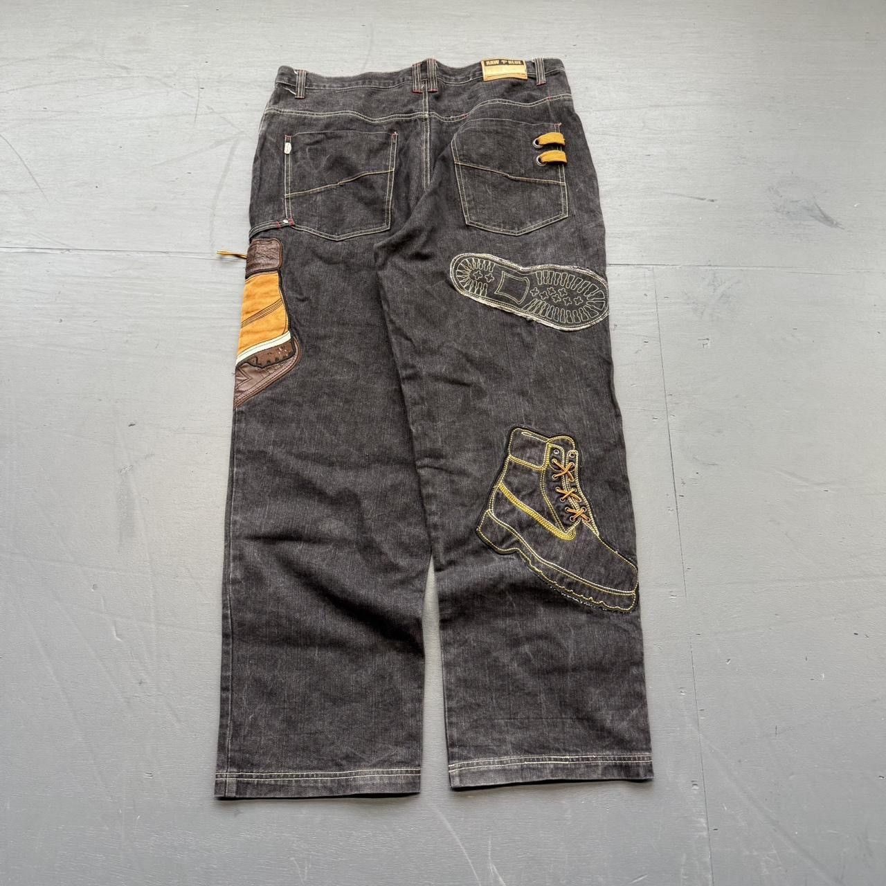 Japanese Brand × Vintage Faded Timberland Boot Raw Blue Baggy Jeans Size US 42 / EU 58 - 3 Thumbnail