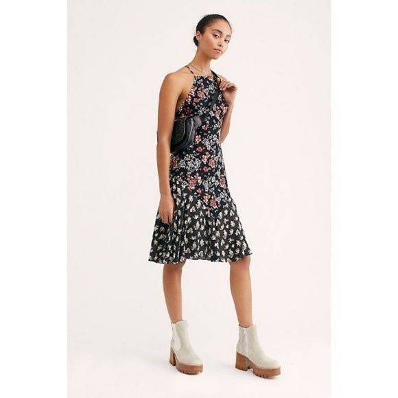 Free People Free People Show Stopper Printed Slip Dress Size XS / US 0-2 / IT 36-38 - 2 Thumbnail