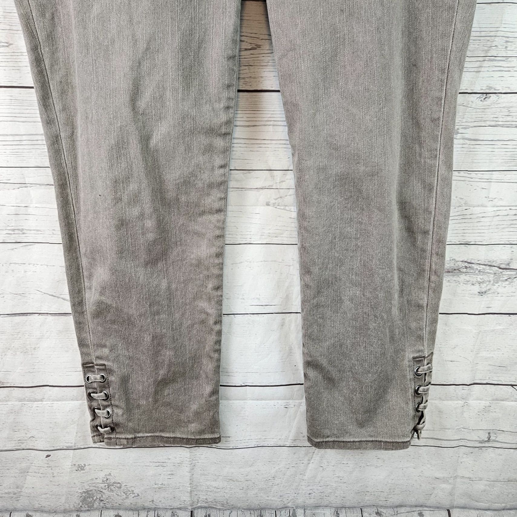 Vintage Chicos Womens Jeans Ankle Slim Girlfriend Perfect Stretch Sz 12 Gray High Rise Size 34" / US 12 / IT 48 - 3 Thumbnail