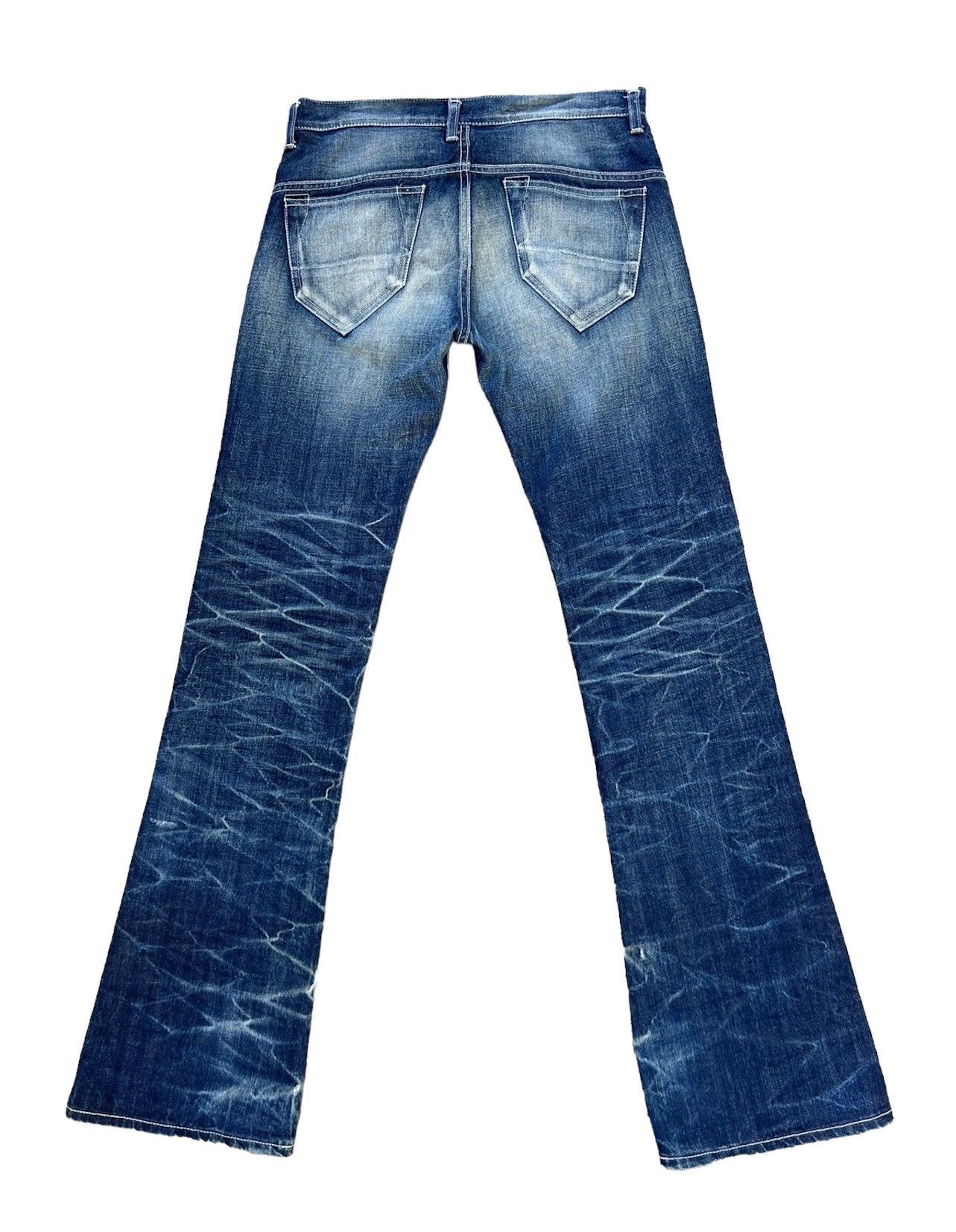 BUFFALO BOBS Vintage Buffalo Bobs Japan Rips Distress Denim Flared Jeans Size US 30 / EU 46 - 2 Thumbnail