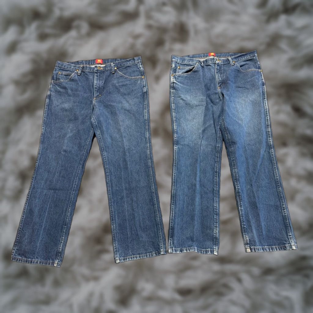 Wrangler Wrangler Jeans Men's 38 Slim Bootcut 36MWZ Blue Denim 30 Inseam 5-Pocket Regular Size 38 Zip Size US 38 / EU 54 - 1 Thumbnail