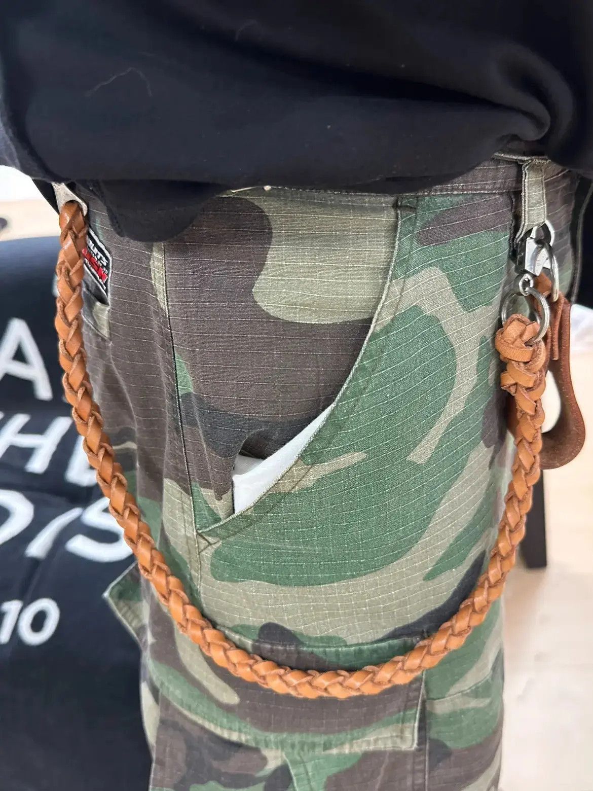 Yohji Yamamoto Yohji Yamamoto Yohji Yamamoto leather woven pocket chain-2 Size ONE SIZE - 8 Thumbnail