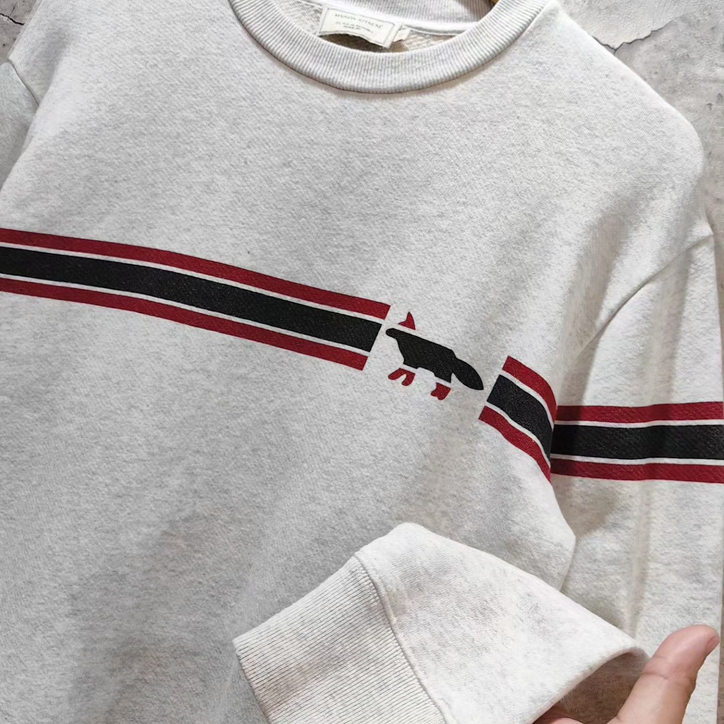 Maison Kitsune Maison Kitsune striped fox sweater Size US XS / EU 42 / 0 - 6 Thumbnail