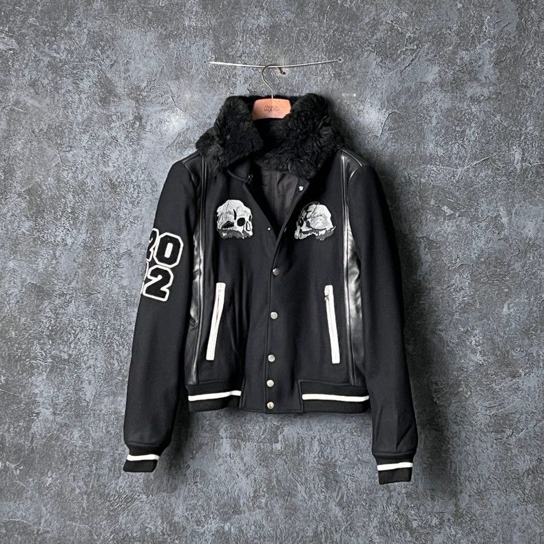 Amiri Multielement Faux Fur Collar Jacket