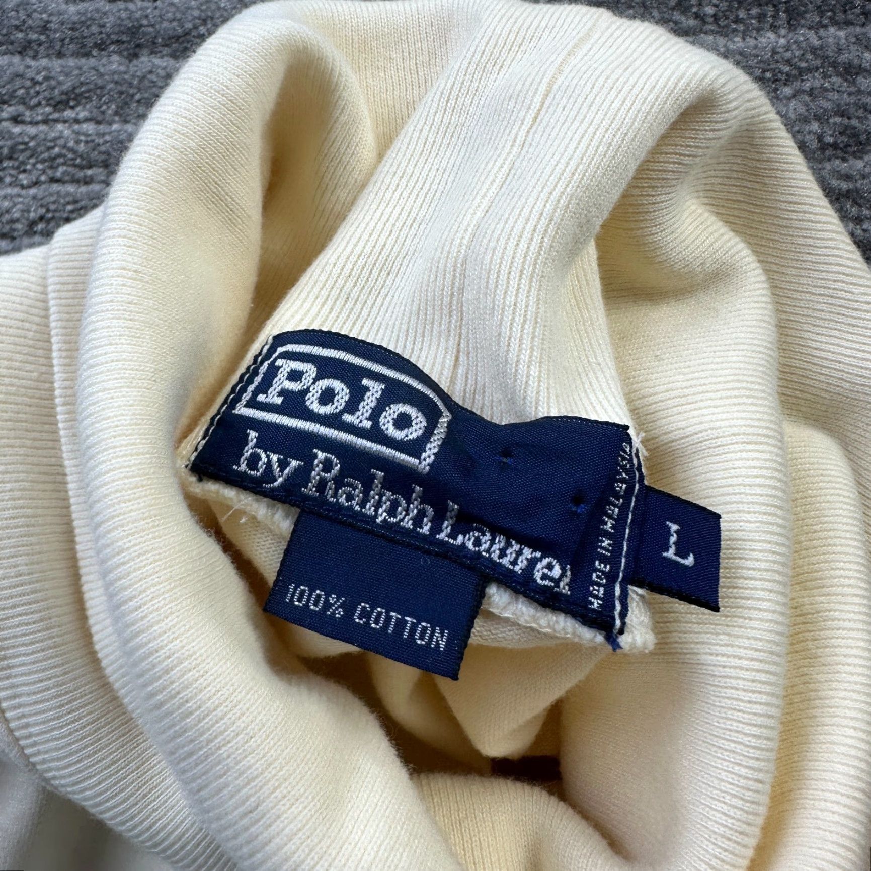 Polo Ralph Lauren VINTAGE Polo Ralph Lauren Shirt Mens Large Beige Tan Cream Turtleneck 90s Y2K Shirt Mens Large Beige Tan Cream Turtleneck 90s Y2K Size US L / EU 52-54 / 3 - 6 Thumbnail