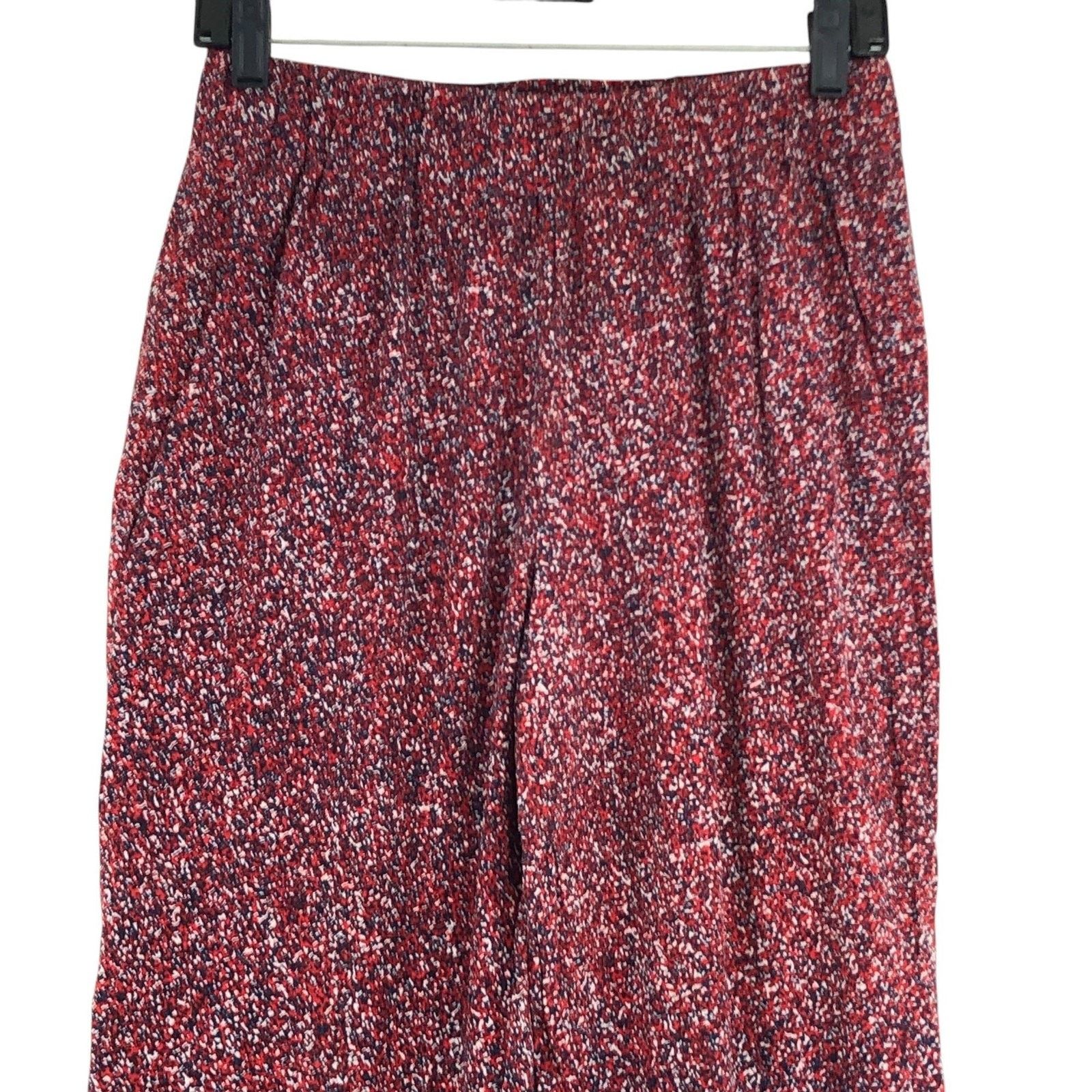 Apiece Apart Apiece Apart Pants 4 Red Blue White Silk Elastic Waist USA Size 27" / US 4 / IT 40 - 2 Thumbnail