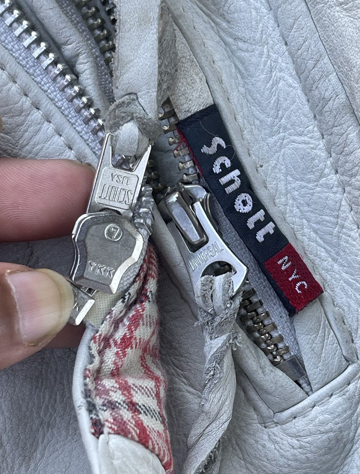 Genuine Leather × Schott 🔥Vintage Schott Classic Sheep Leather Racer Jacket Size US L / EU 52-54 / 3 - 19 Thumbnail