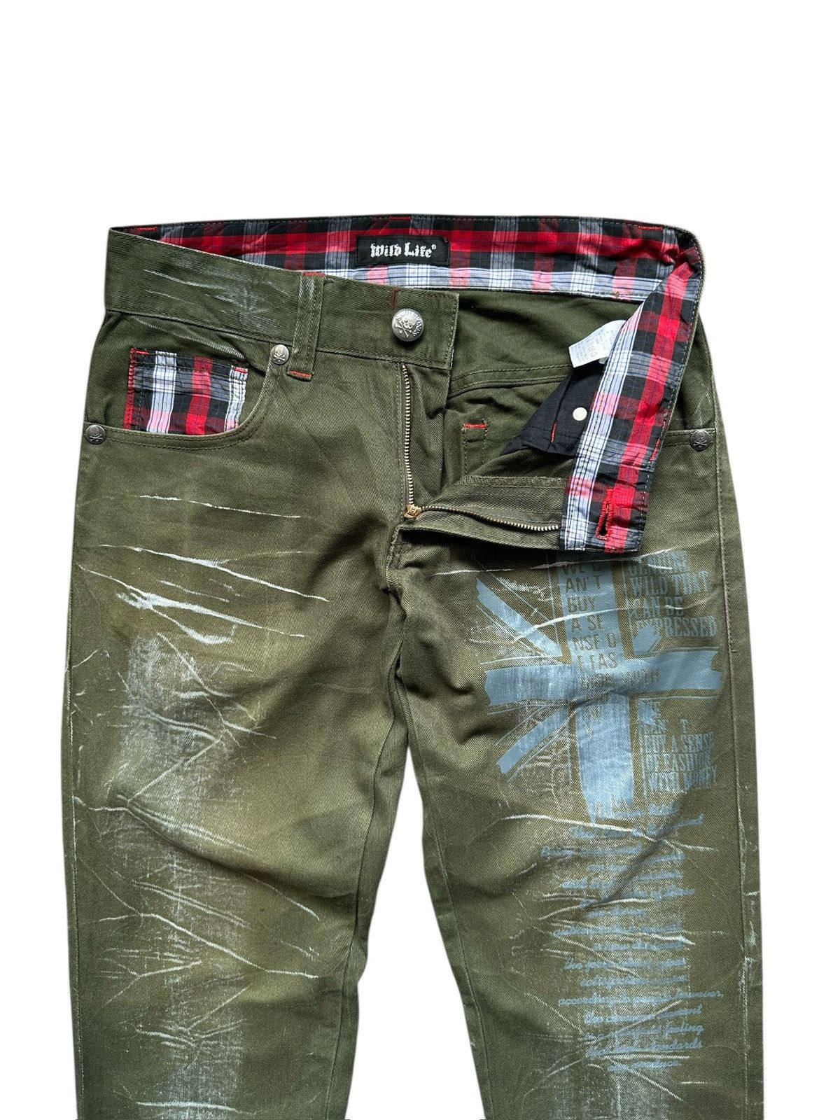 If Six Was Nine 00's Wild Life punk gothic statement pant Size US 30 / EU 46 - 6 Thumbnail