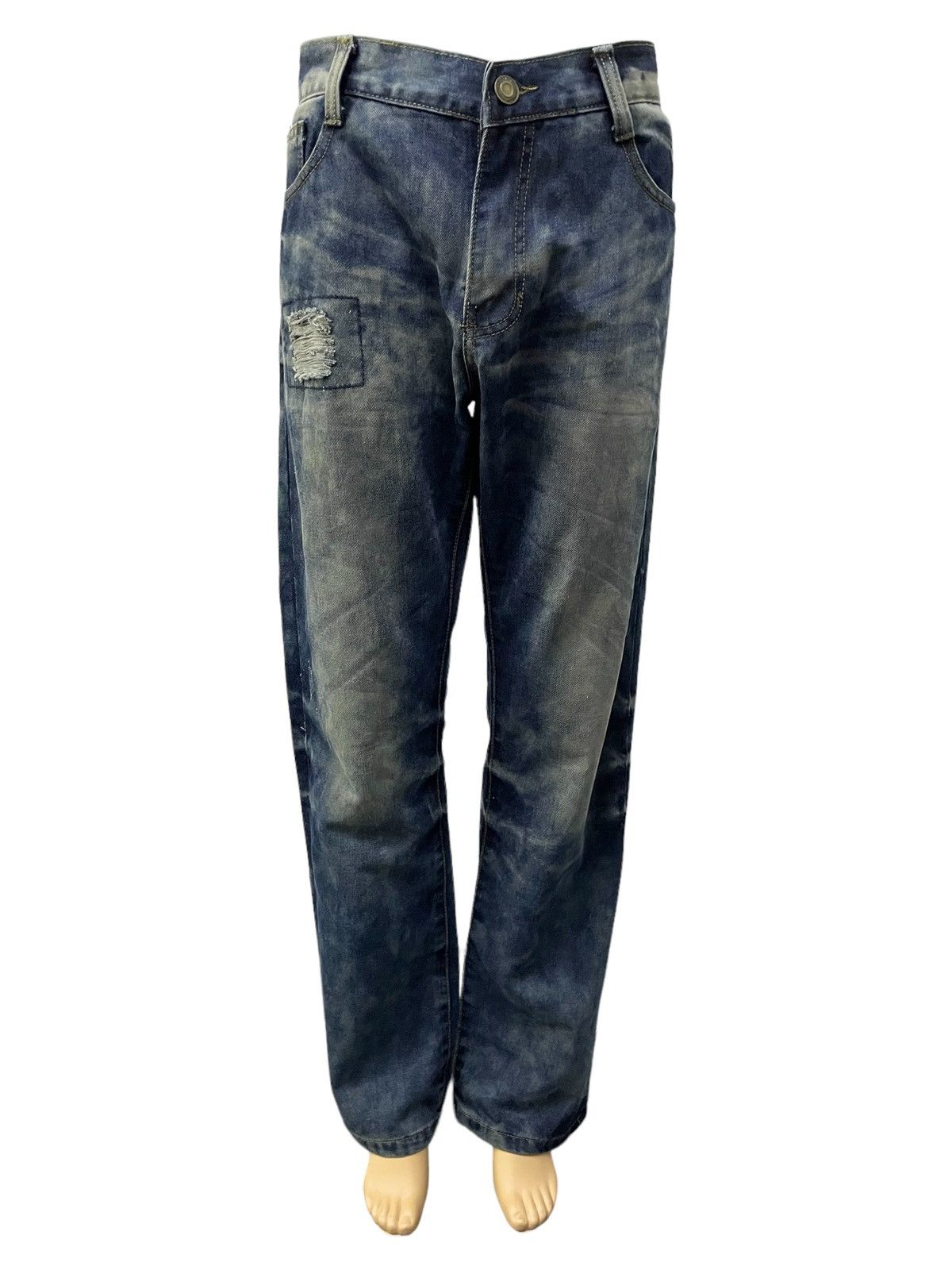 GOSTAR DE FUGA × Hysteric Glamour × Japanese Brand Martin Kustom Enzyme Mud Wash Distressed Jeans Size US 34 / EU 50 - 3 Thumbnail
