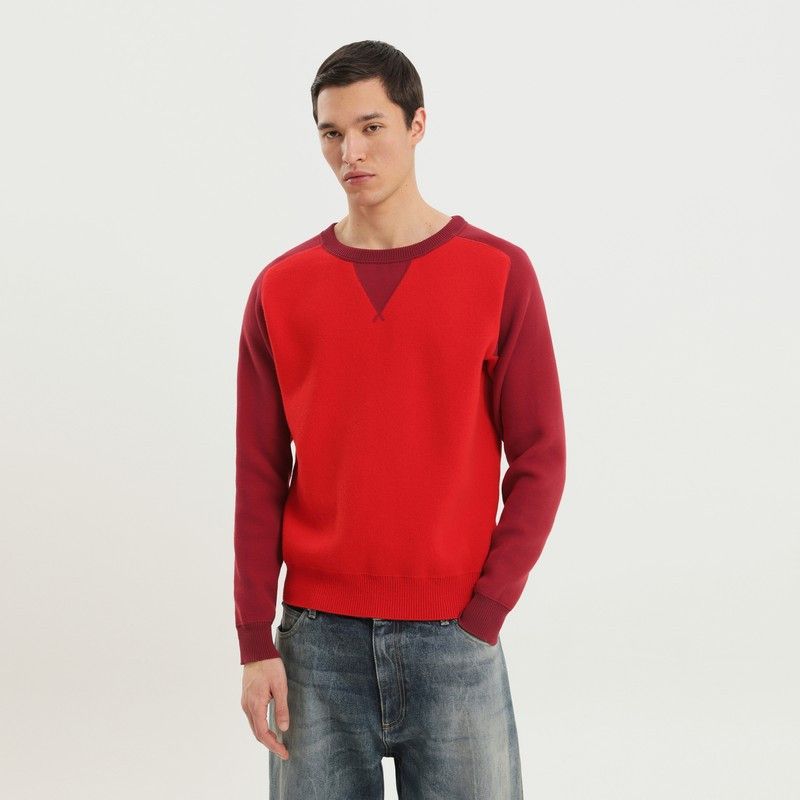 1989 STUDIO 1989 Studio Color Block Crew Neck Sweater Size US S / EU 44-46 / 1 - 1 Thumbnail