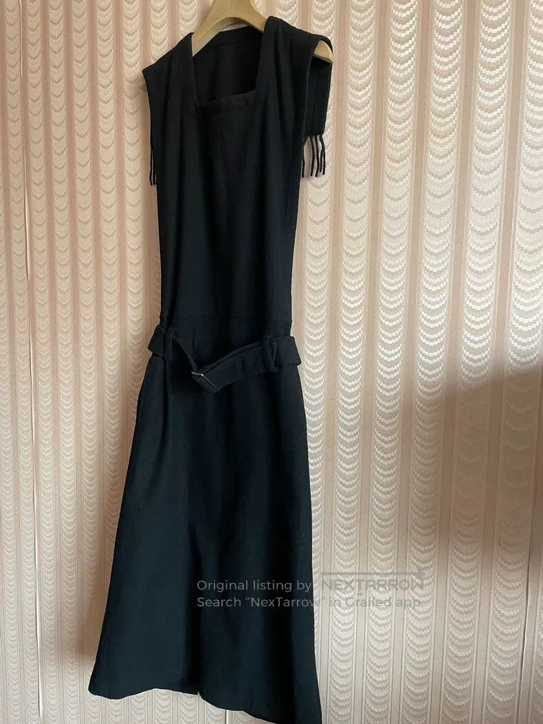 Comme des Garcons Comme Des Garcons Black wool dress with fringe, hollow-out Size S / US 4 / IT 40 - 2 Thumbnail