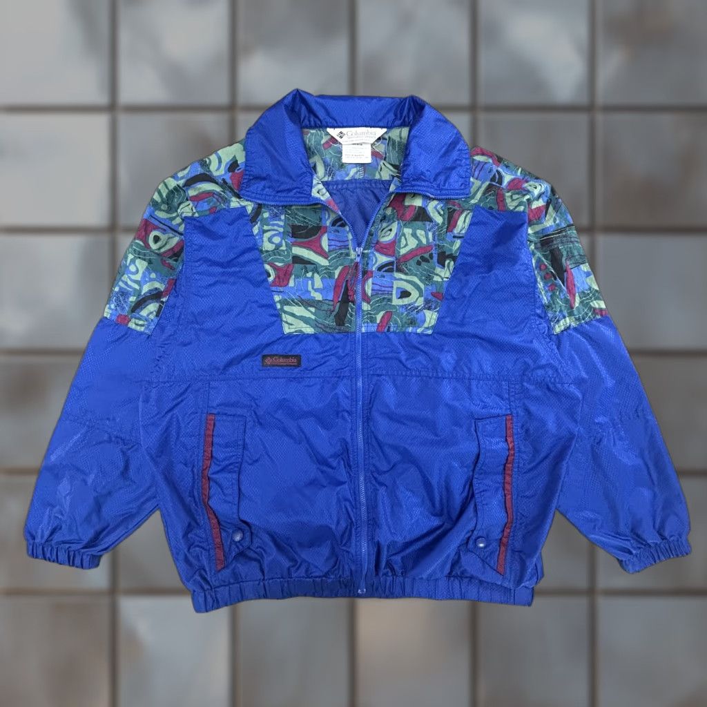 Vintage VINTAGE Columbia Jacket Womens Small Abstract Nylon Windbreaker Outdoors 90s Size S / US 4 / IT 40 - 1 Thumbnail