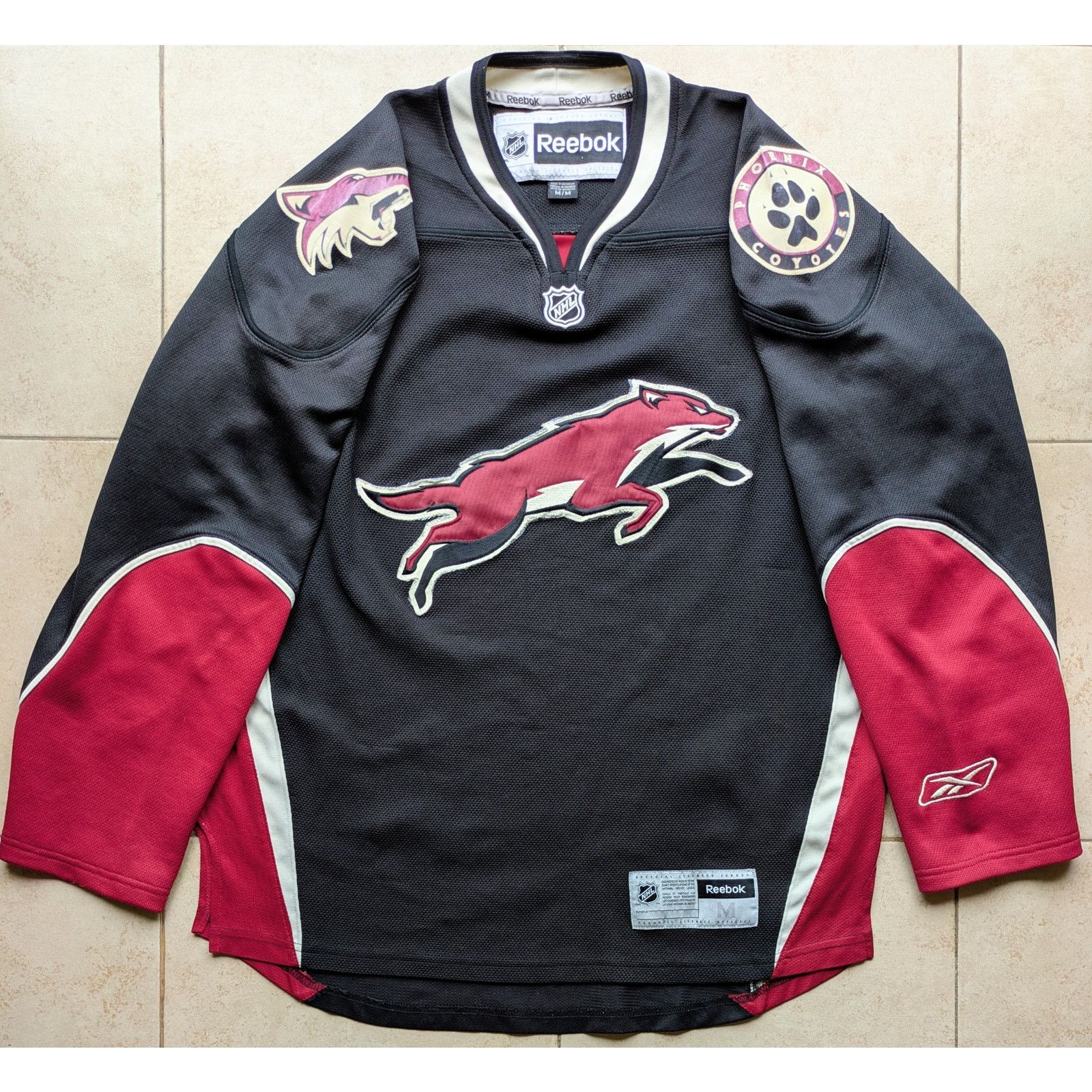 NHL × Reebok Arizona Coyotes 2000s Rbk jersey Leap M 3rd Alt Phoenix vtg Size US M / EU 48-50 / 2 - 2 Thumbnail