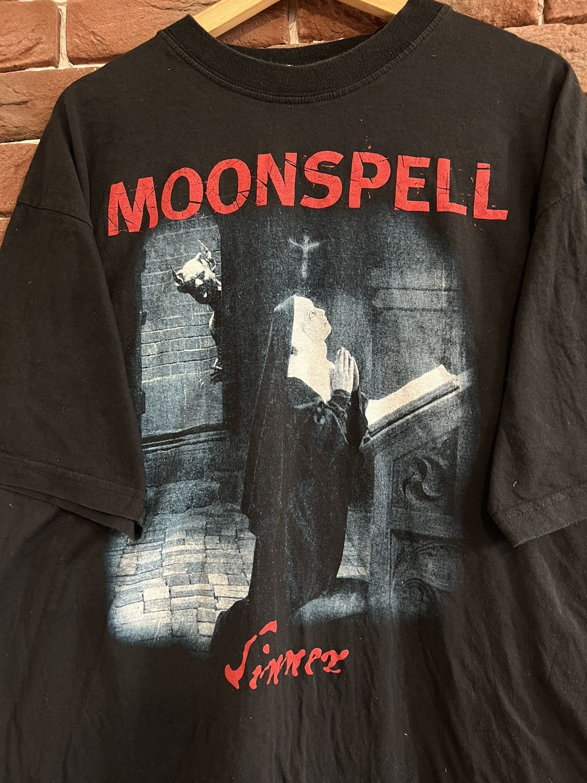 Band Tees 1998 VINTAGE MOONSPELL GOOD DEEDS Metal Band Tshirt Tour 90s Size US XL / EU 56 / 4 - 3 Thumbnail