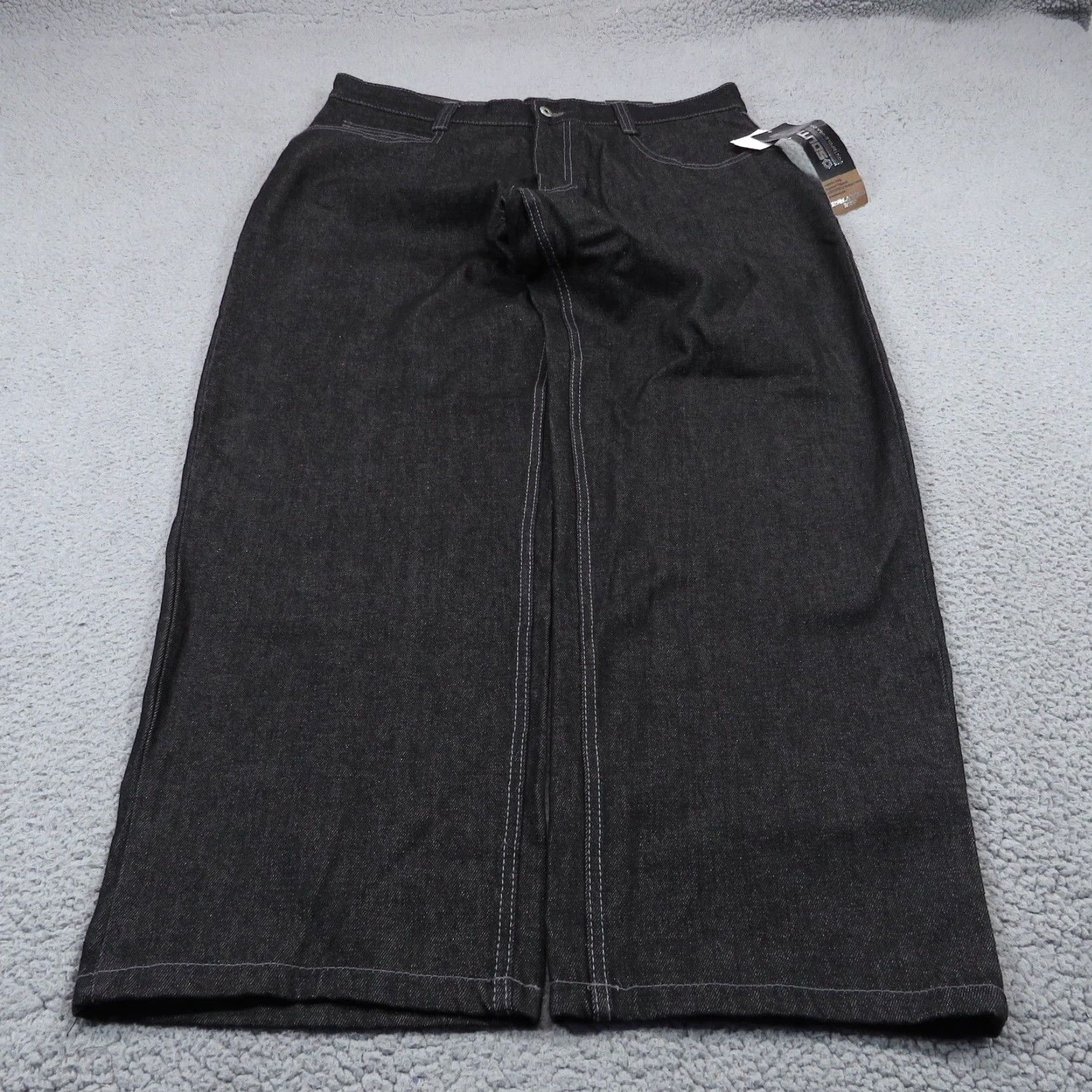 Southpole VINTAGE Southpole Baggy Jeans Mens 38 Y2K Black Grunge Skater Wide 10" Leg Opening Pipes 5-Pocket Denim Jeans Mens Black 90s USA Hip Hop Shoes? Size US 38 / EU 54 - 3 Thumbnail