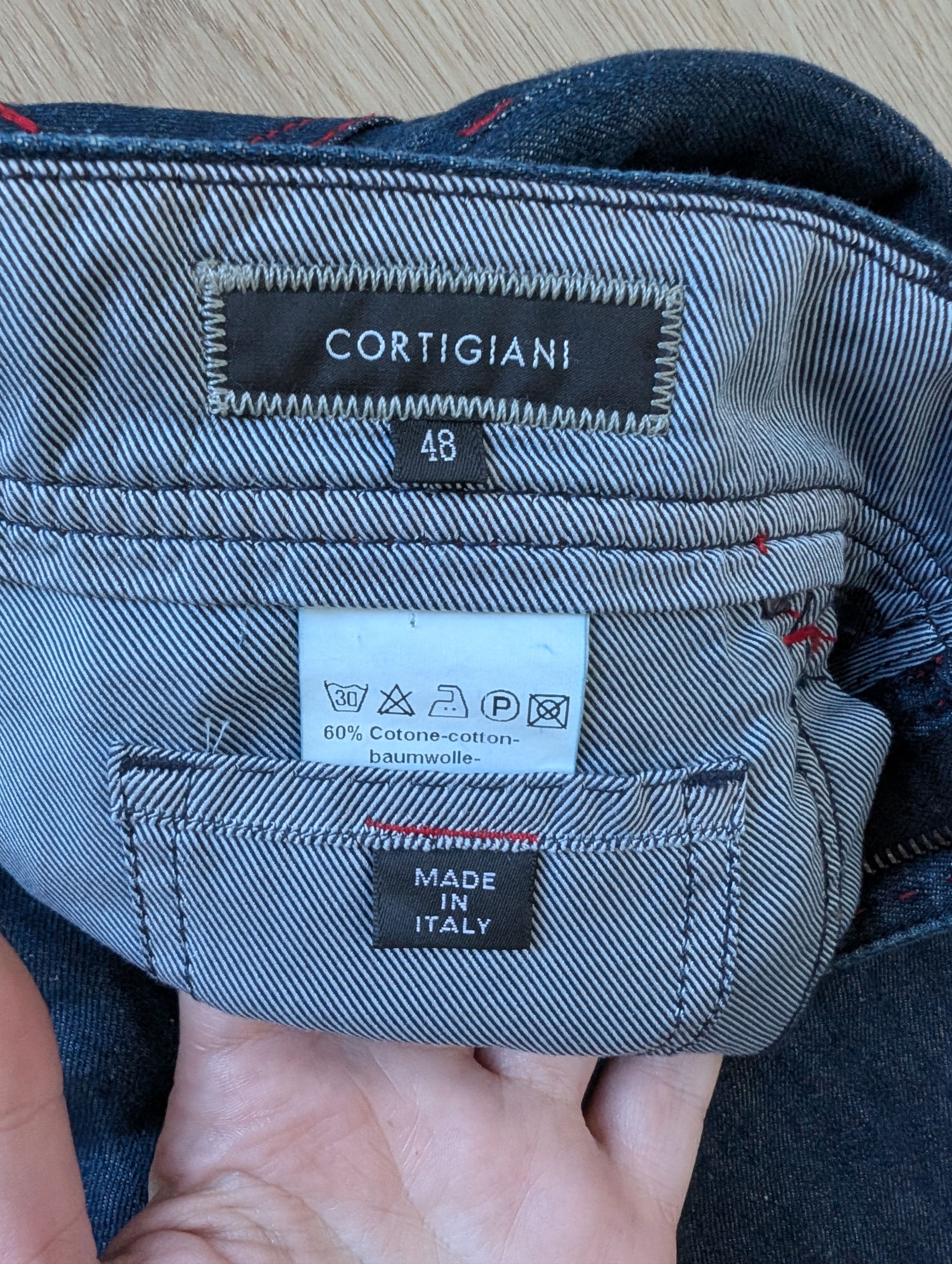 Cortigiani Cortigiani Luxury Handmade In Italy Blue Cotton Linen Jeans Size US 32 / EU 48 - 7 Thumbnail