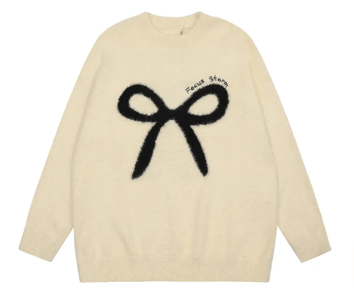 Japanese Brand × Vintage "Bow-knot-Apricot-M" Long Sleeve Pullover Size US L / EU 52-54 / 3 - 1 Thumbnail