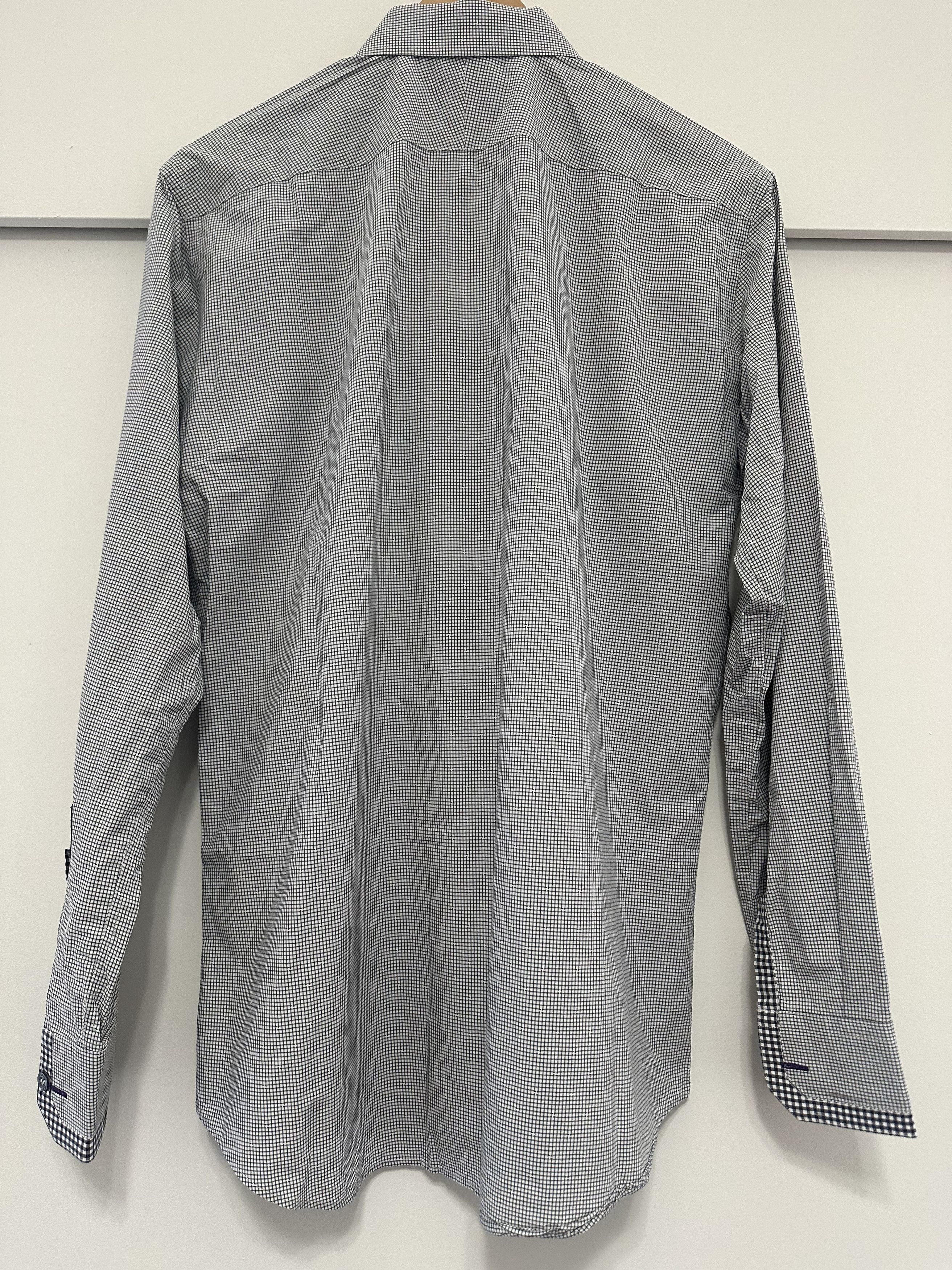 Paul Smith Grid Optical Illusion Shirt (16.5/42) Size US L / EU 52-54 / 3 - 3 Thumbnail