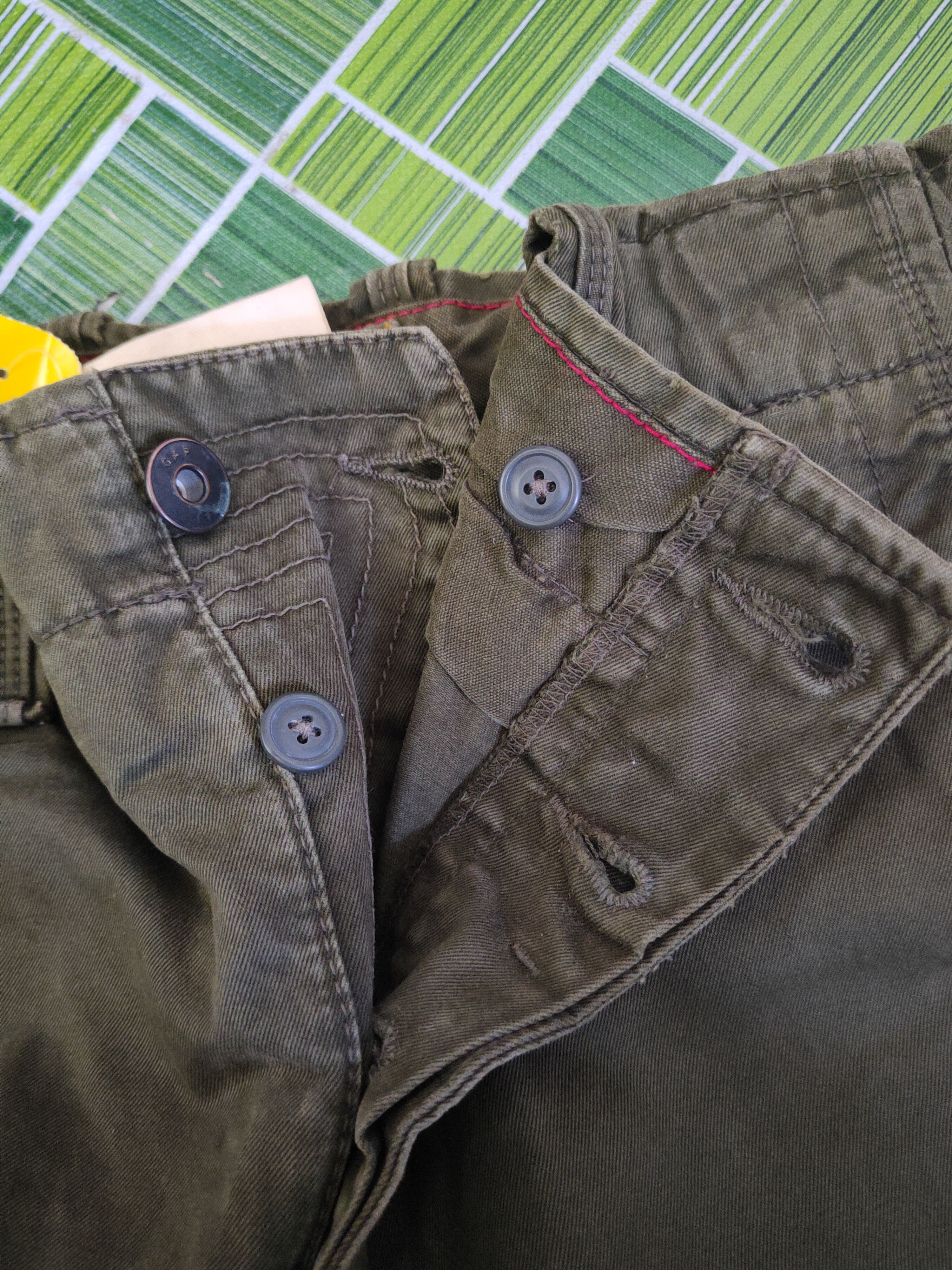 Japanese Brand DL Gap Dark Olive Multipocket Cargo Pants #2664 Size US 34 / EU 50 - 15 Thumbnail