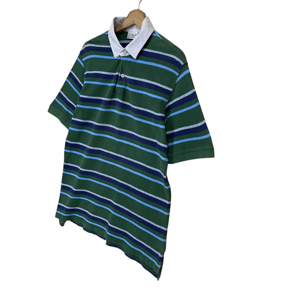Japanese Brand × L.L. Bean × Vintage LL Bean Collar Shirts LL Bean Stripe Shirts Size US L / EU 52-54 / 3 - 3 Thumbnail