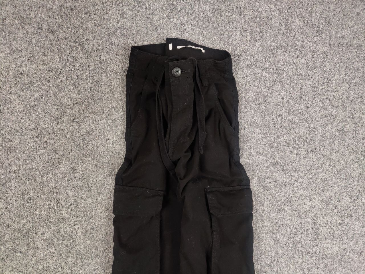 Japanese Brand Vintage Japanese Black Straight Multi Cargo Pants Y2K Style Size US 30 / EU 46 - 3 Thumbnail