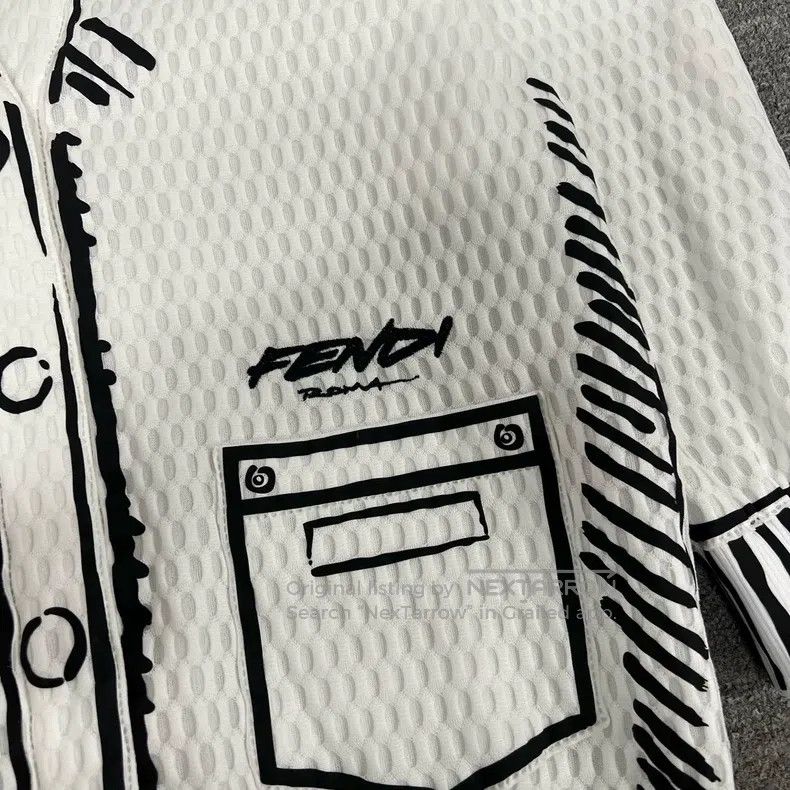 Fendi Fendi Cartoon style graffiti letter print cardigan jacket Size XS / US 0-2 / IT 36-38 - 4 Thumbnail