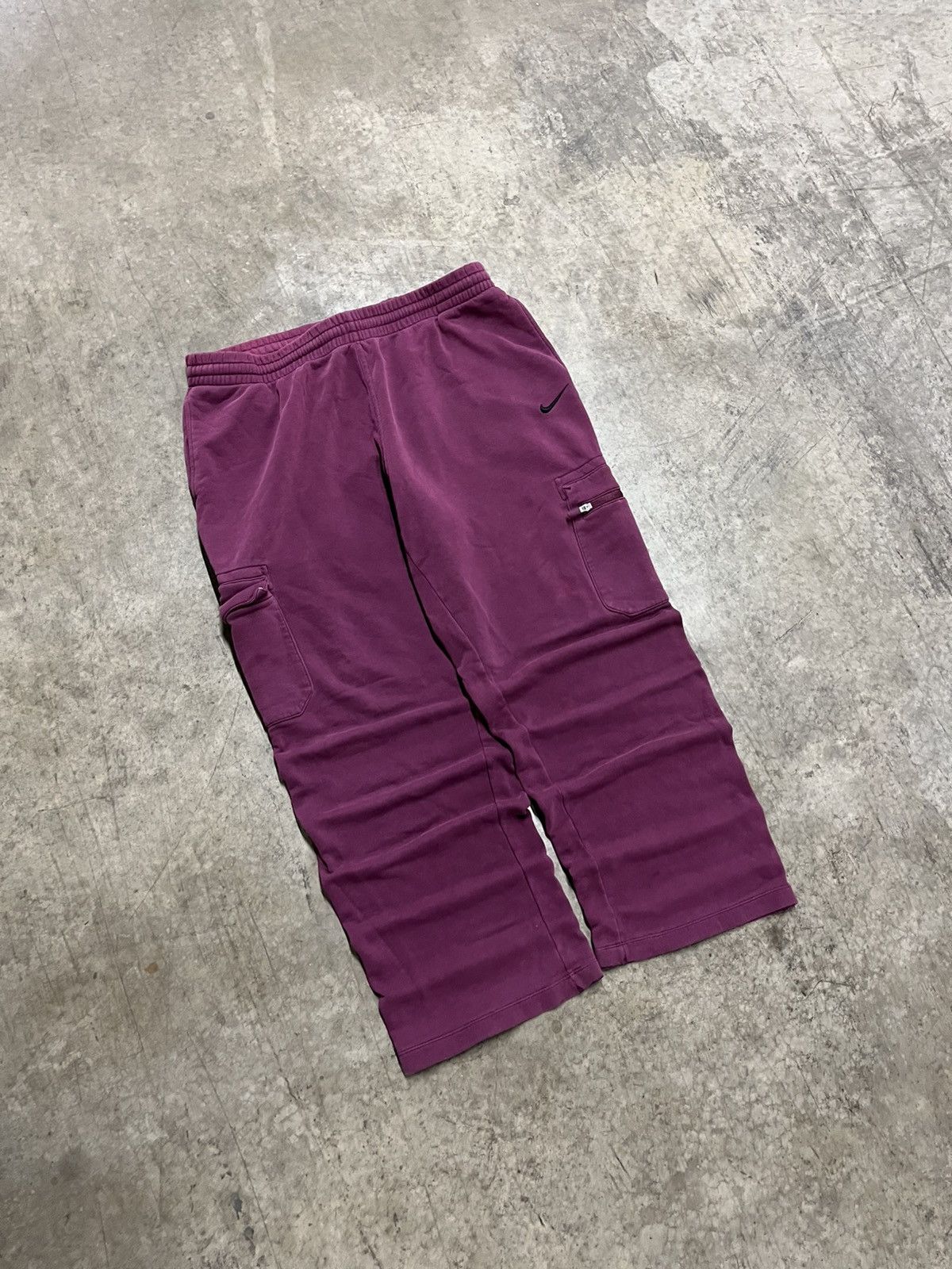 Nike × Vintage Nike baggy fit y2k wide leg sweatpants hype rare streetwear Size US 38 / EU 54 - 7 Thumbnail