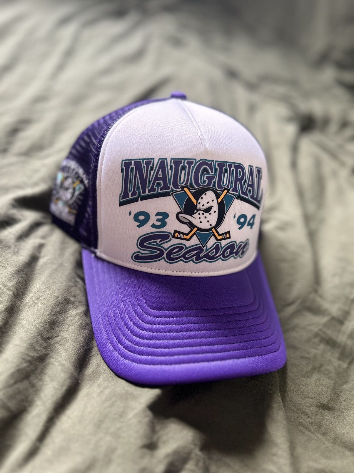 NHL × Vintage RARE VINTAGE Mighty Ducks hat Size ONE SIZE - 1 Thumbnail