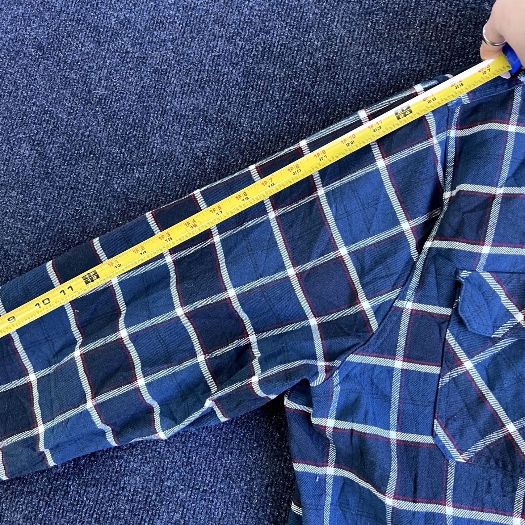Vintage Jacks MFG Flannel Shirt Mens 3XL Blue Plaid Long Sleeve Button Up Casual Size US XXL / EU 58 / 5 - 7 Thumbnail