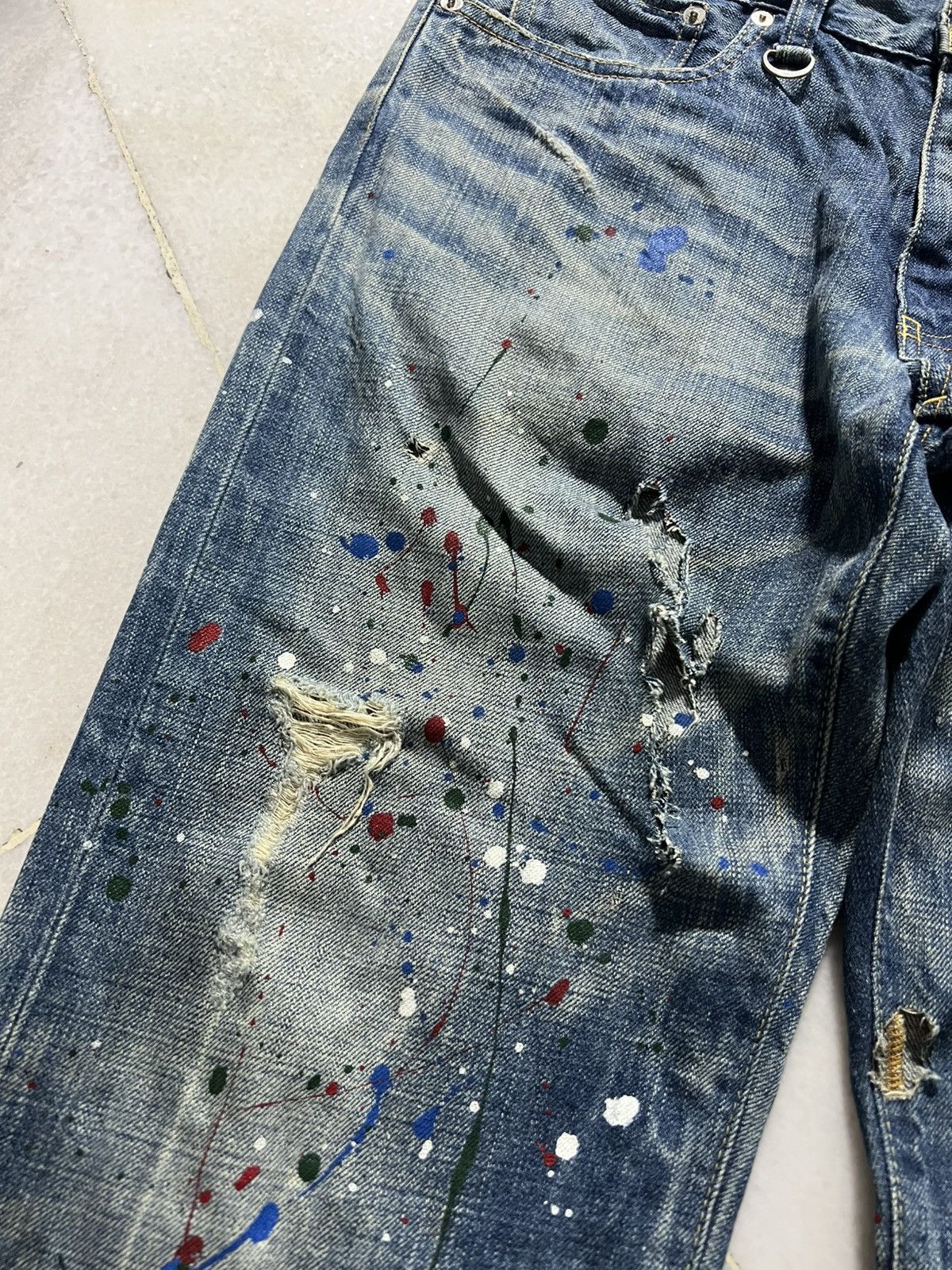 If Six Was Nine × Seditionaries × Sophnet. 💥Rare💥Vintage Sophnet. Painter Ripped Backle Back Jeans Size US 32 / EU 48 - 5 Thumbnail