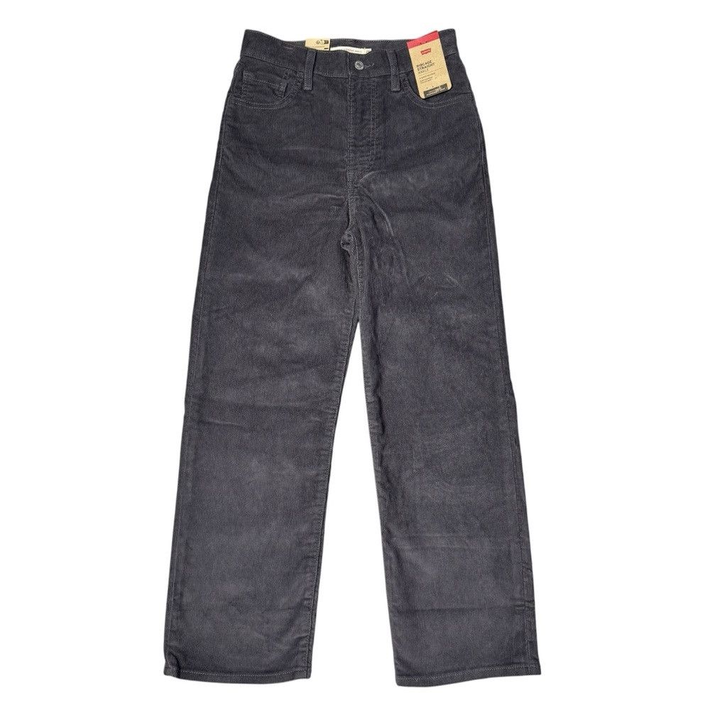 Levi's NWT New Levi's Ribcage Straight Ankle Corduroy Grey Pants S Size 26" / US 2 / IT 38 - 2 Thumbnail