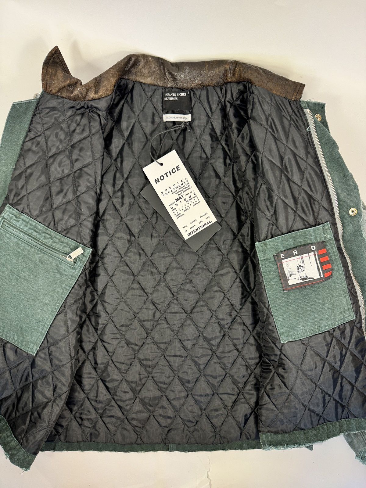 Enfants Riches Deprimes DISTRESSED PRINT DENIM JACKET Size US XL / EU 56 / 4 - 5 Thumbnail