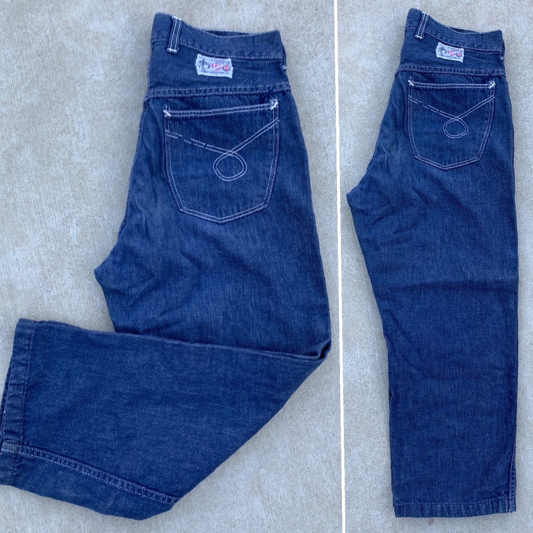 Sears VINTAGE Sears Roebuck And Co Jeans Sz 34 Waist 31 Conmatic Zip Rockabilly Denim Blue 1950s Mens Womens Boys Girls Regular Size US 31 - 4 Thumbnail