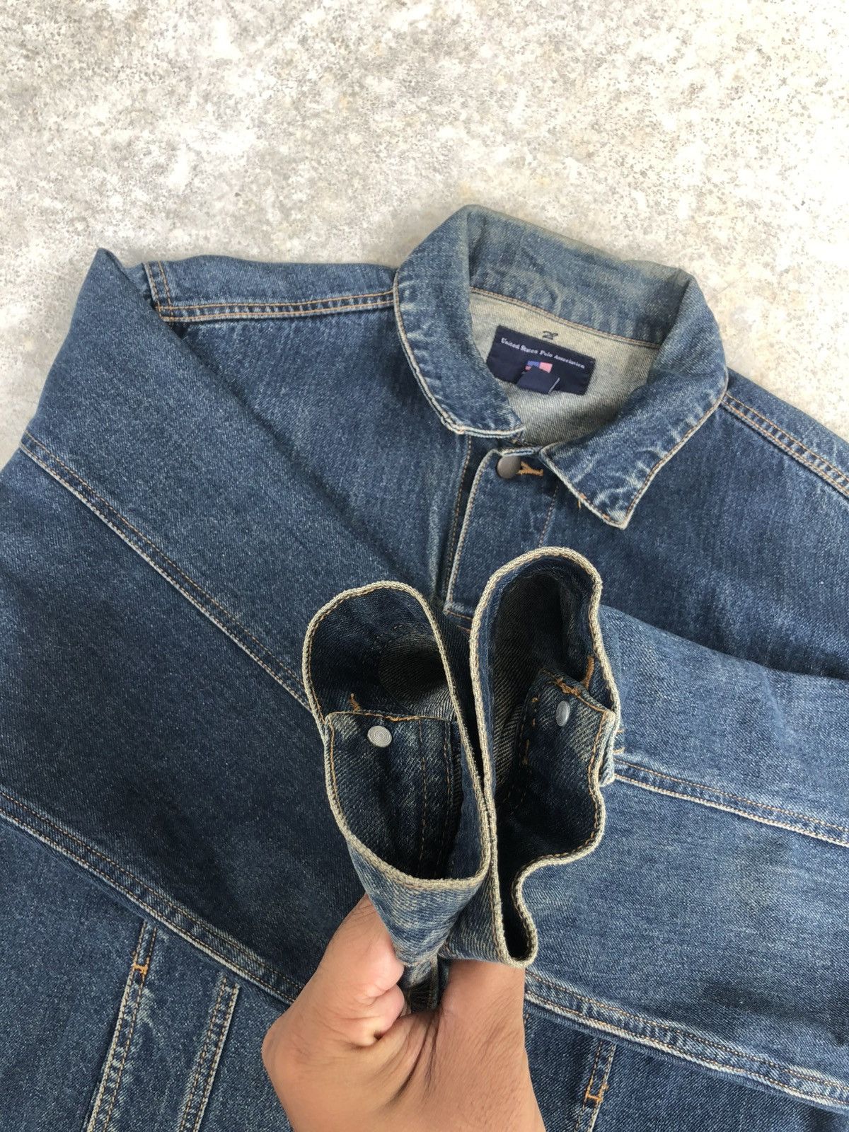 U.S. Polo Assn. Y2k Polo Denim Jacket Distressed Jeans Size US L / EU 52-54 / 3 - 15 Thumbnail