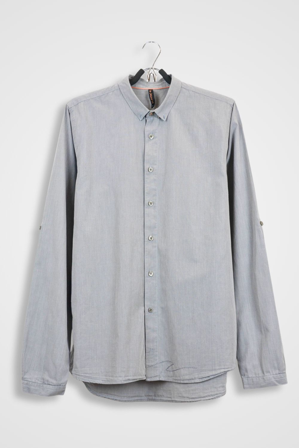 Nudie Jeans Nudie Jeans Grey Fine Stripe Cotton Shirt - Size L Size US L / EU 52-54 / 3 - 1 Thumbnail