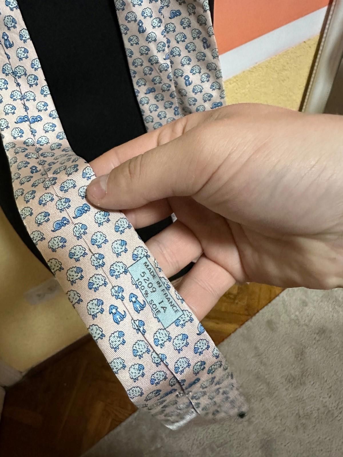 Hermes Hermes Tie Pink Silk Size ONE SIZE - 6 Thumbnail