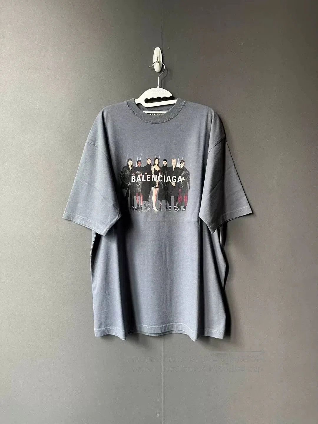 Balenciaga balenciaga gray blue short sleeve portrait tee. Size US S / EU 44-46 / 1 - 1 Thumbnail