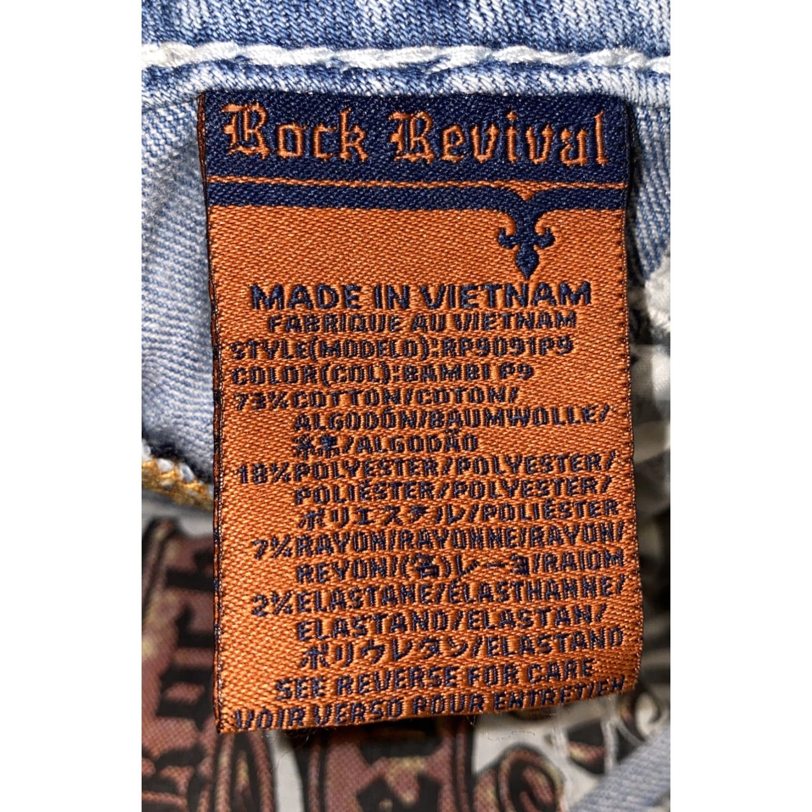 Vintage Rock Revival Jeans Women 27x21 Blue Light Wash BAMBI Capri Denim Capris 21in Inseam Size 27" / US 4 / IT 40 - 6 Thumbnail