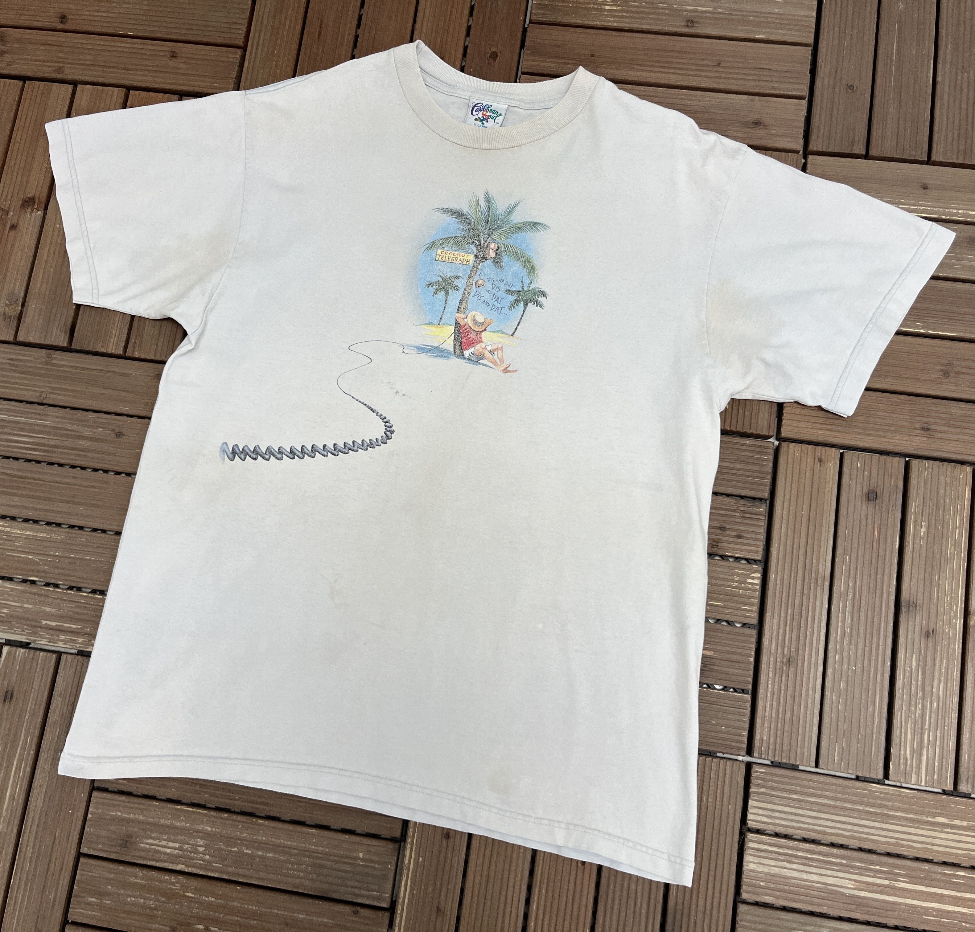 Vintage Caribbean Soul Coconut Telegraph Vintage T-Shirt Tee Size US XL / EU 56 / 4 - 3 Thumbnail