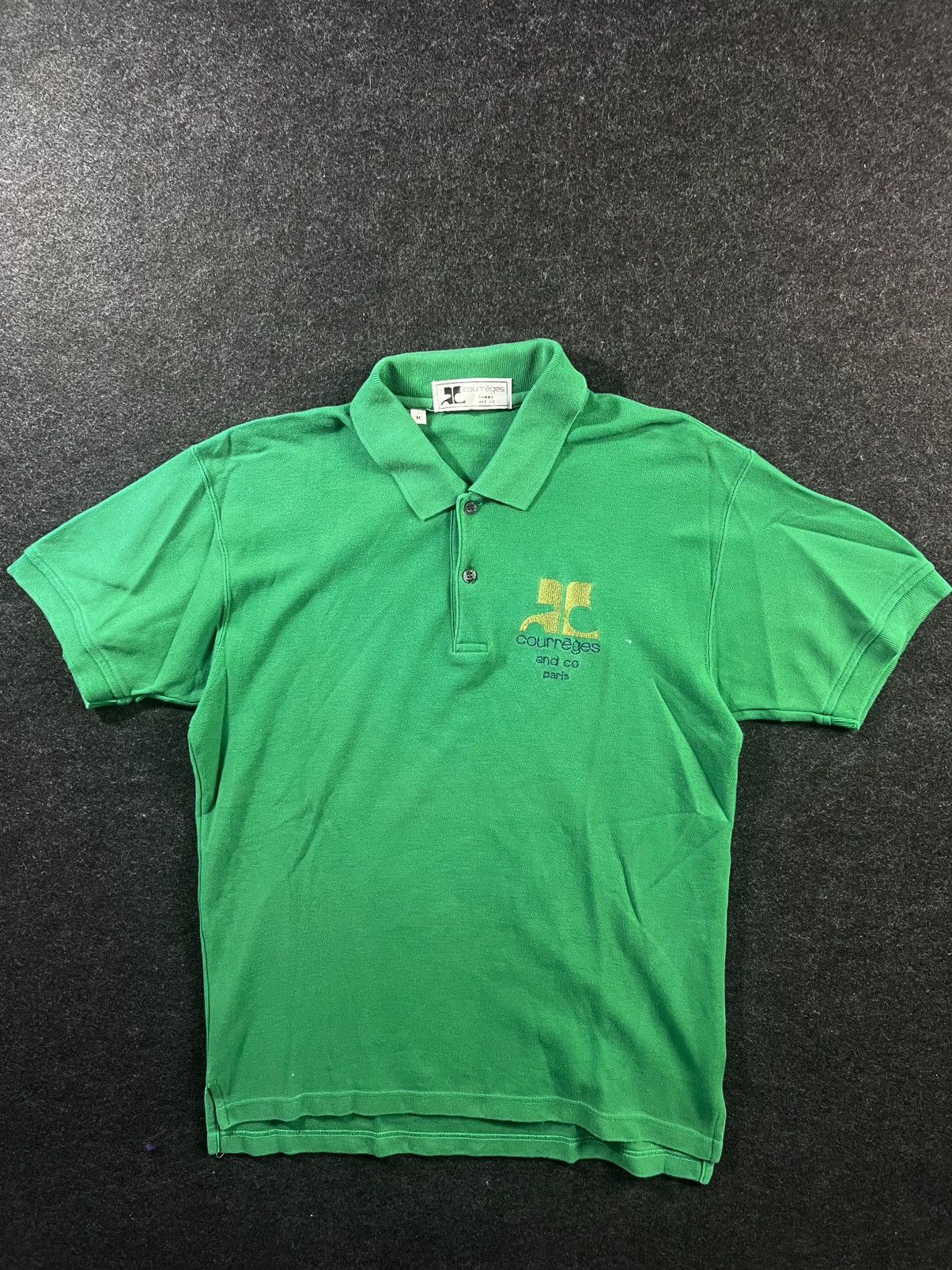 Courreges Homme&Co Green Collar Polo Vintage